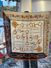 Anahtar Desen Kiremit İthal Çift Taraflı Bandana Fular 