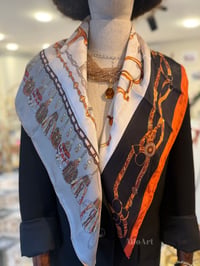 Anahtar Desen Kiremit İthal Çift Taraflı Bandana Fular 