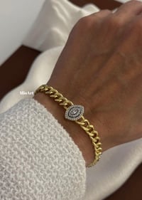 Baget Gold Taşlı Bileklik
