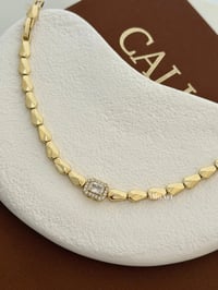 Baget Taşlı Gold Bileklik