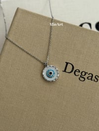 Beyaz Nazar Taşlı Kolye
