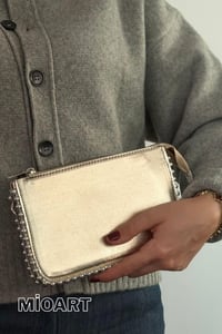 Boncuk Croco Desen Zincir Askılı Kadın Omuz Çantası