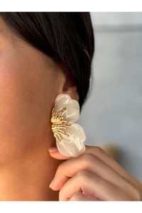 Daisy Flower Ultra Kalite Mineli Çiçek Küpe