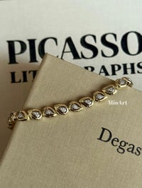 Damla Kesim Taşlı Gold Bileklik