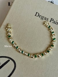 Damla Kesim Taşlı Gold Bileklik