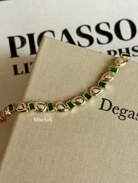 Damla Kesim Taşlı Gold Bileklik