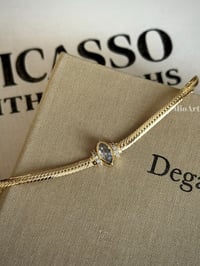 Damla Taşlı Gold Zincir Bileklik