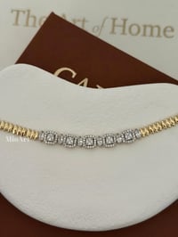 Elmas Kesim Taşlı Gold Bileklik