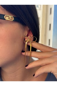 Gold Italyan Zincir Fiyonk Küpe