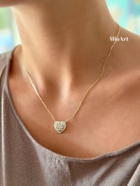 Gold Kalp Taşlı Kolye