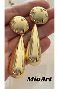 Gold Silver Bombeli Kalp Küpe