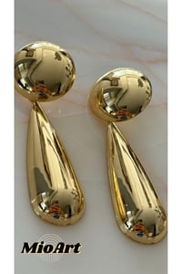 Gold Silver Bombeli Kalp Küpe