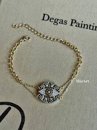 Gold Taşlı Evileye Zincir  Bileklik