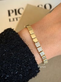 Gold Taşlı Sıralı Bileklik