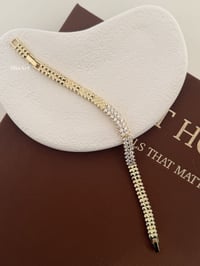 Gold Taşlı Tasarım Çelik Bileklik