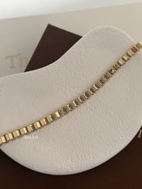 Gold Taşlı Tasarım Çelik Bileklik
