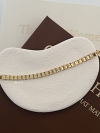 Gold Taşlı Tasarım Çelik Bileklik