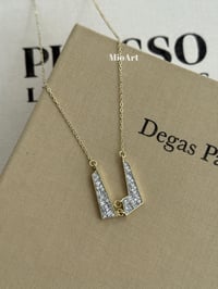 Gold Taşlı Tasarım Kolye