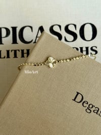 Gold Yonca Ezme Zincir  Bileklik