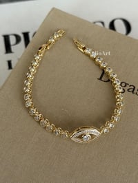Göz Taşlı Gold Bileklik