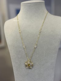 Güneş Taşlı Gold Kolye