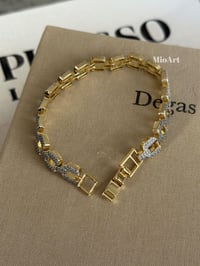 Gurmet Taşlı Gold Bileklik