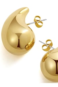 Italyan Bot Gözyaşı Damlası Küpe Büyük Boy (GOLD)