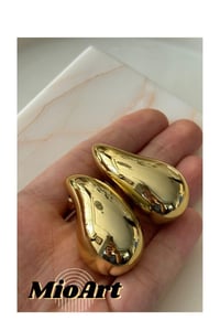 Italyan Bot Gözyaşı Damlası Küpe Büyük Boy (GOLD)