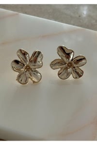 Kadın Flora Taşlı Çiçek Küpe