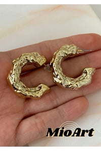 KADIN GOLD C Bombeli Hafif Halka Küpe