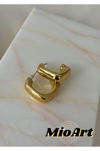 KADIN GOLD C Bombeli Hafif Halka Küpe
