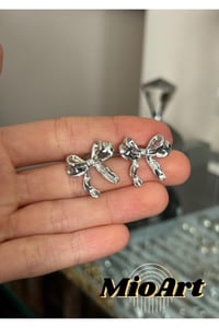 Kadın Gold Fiyonk İncili Küpe