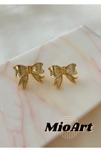 Kadın Gold Fiyonk İncili Küpe