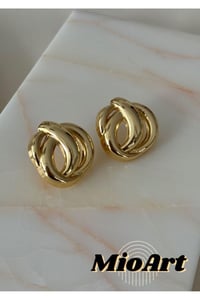 Kadın Gold Sarmal Küpe
