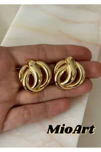 Kadın Gold Sarmal Küpe