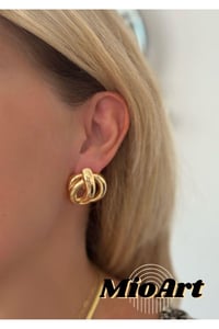 Kadın Gold Sarmal Küpe