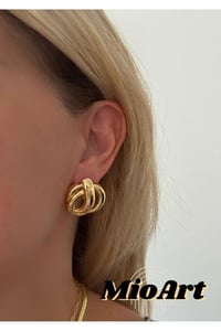 Kadın Gold Sarmal Küpe