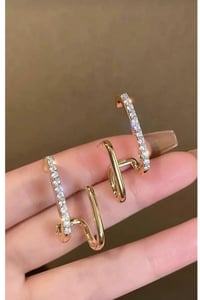 Kadın GOLD X Zirkon Küpe