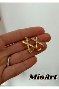 Kadın GOLD X Zirkon Küpe