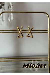 Kadın GOLD X Zirkon Küpe