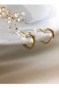 Kadın Silver Kalpli Küpe Seti , Bijuteri Küpe, Kalp Küpe