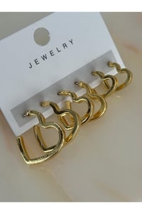Kadın Silver Kalpli Küpe Seti , Bijuteri Küpe, Kalp Küpe
