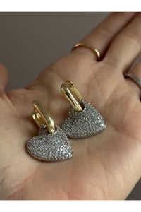 Kadın Taşlı Gold Küpe