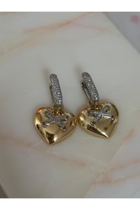 Kadın Taşlı Gold Küpe