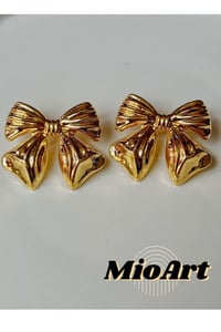Kadın Trend  Büyük Boy Ribbon Fiyonk Küpe