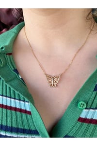 Kadın Zirkon Taşlı Kelebek Model Kolye