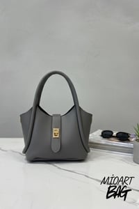 Kilit Detaylı Tote Mini El Ve Omuz Çantası