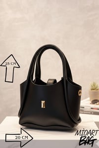 Kilit Detaylı Tote Mini El Ve Omuz Çantası