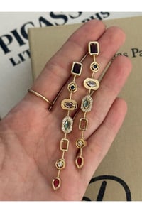 Kristal Taşlı Parlak Lüx Küpe