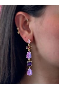 Kristal Taşlı Parlak Şık Küpe